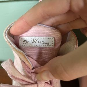 Dr Martens blush pink high tops